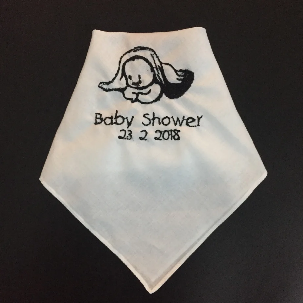 

Customized Baby Shower Gift Embroidered Baby Handkerchief