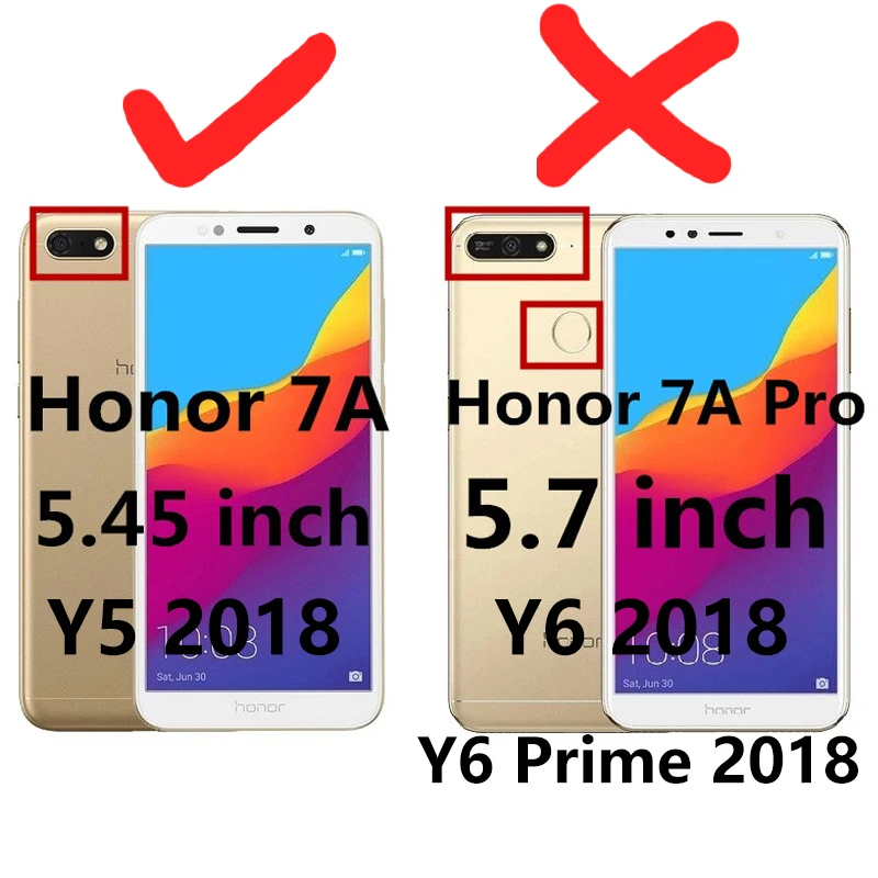 Чехол YueTuo с кожаным рисунком для задней панели телефона чехол huawei Y5 2018 y 5 prime honor 7 s