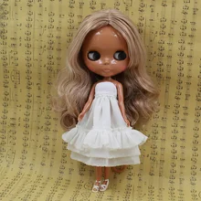 Телесного цвета blyth кукольные черная кожа Заводская кукла подходит для DIY коричневых изменение игрушка BJD для девочек