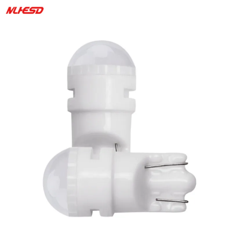 

100X Heat durable W5W T10 3D LED 20MA Ceramic lens White Red Blue Yellow LED 194 168 Wedge Side License Plate Light Lamp DC 12V