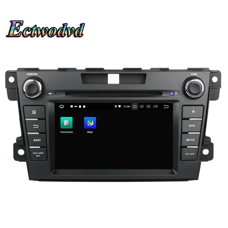 Top Ectwodvd Octa Core 4G RAM 64G ROM Android 9.0 Car Multimedia DVD Player GPS HeadUnit For Mazda CX-7 2012 2013 3