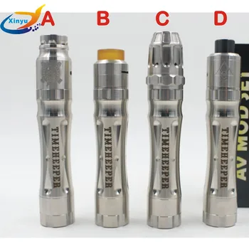 

AV Revolver mod kit e cigarette stainless steel Material Mechanical mod kit with RDA atomizer 24mm diameter for 18650 battery