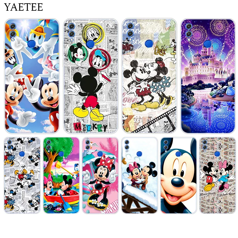 

Mickey Minnie Soft Case For Huawei Honor 8X 9 10 lite 8A 7S 7C 8C Y5 Y6 Y7 Prime 2018 Pro Y9 2019 Rubber Protect Cover