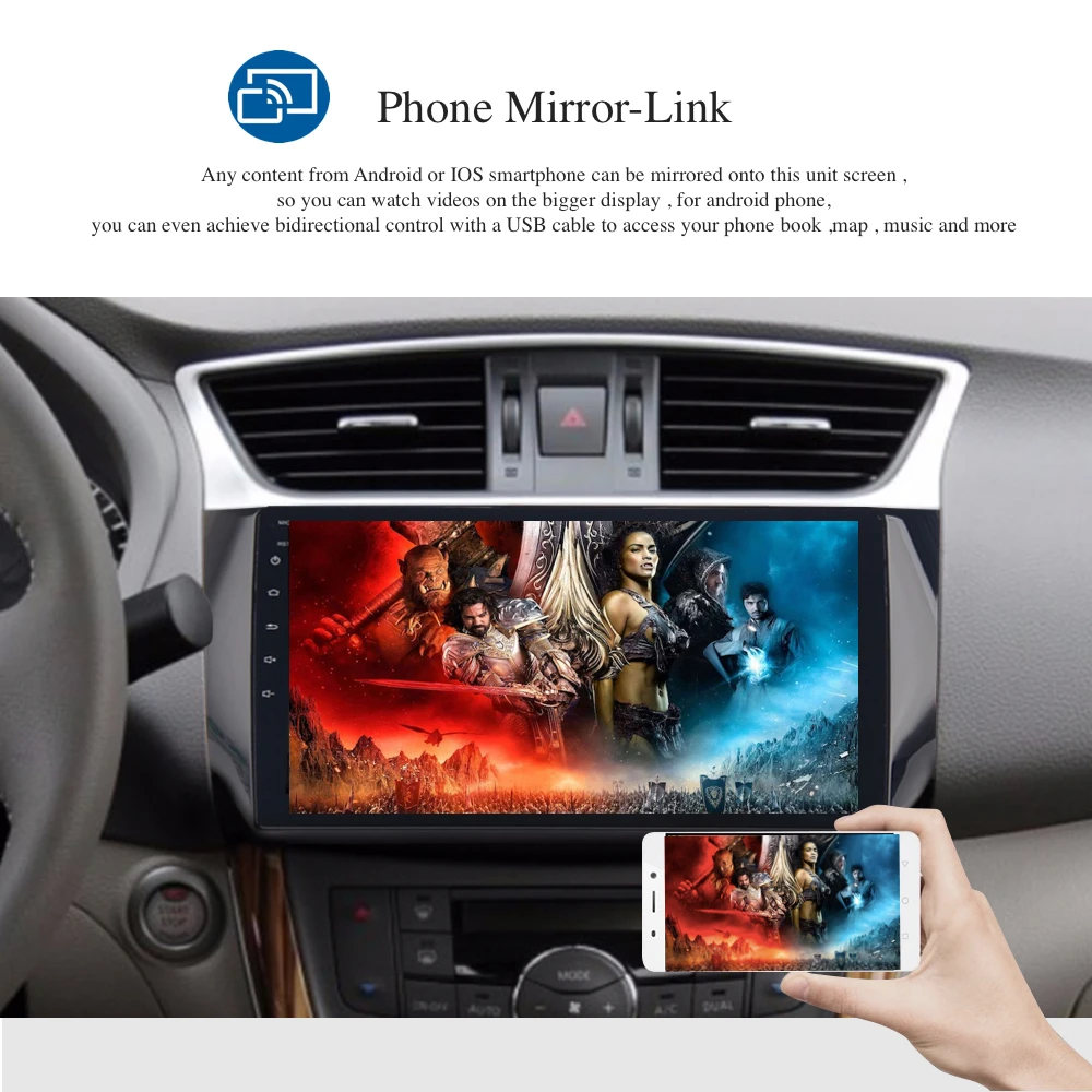 Cheap Android 8.0 Car Multimedia Player for Nissan Sylphy B17 Sentra Puslar GPS Navigation 10.2" IPS Screen RDS SWC WIFI BT Map Radio 5