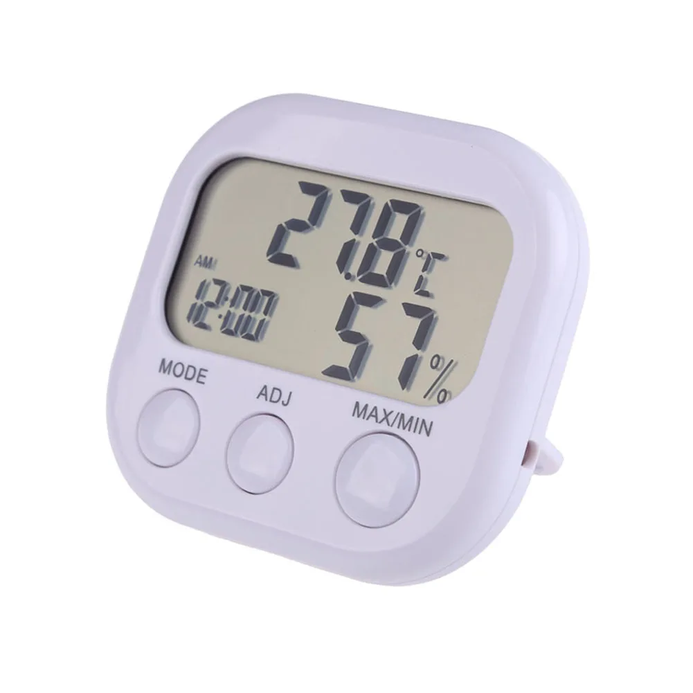 

Delicate Digital LCD Thermometer Hygrometer Clock Temperature Humidity Meter Gauge Brand Smart Thermometer BS