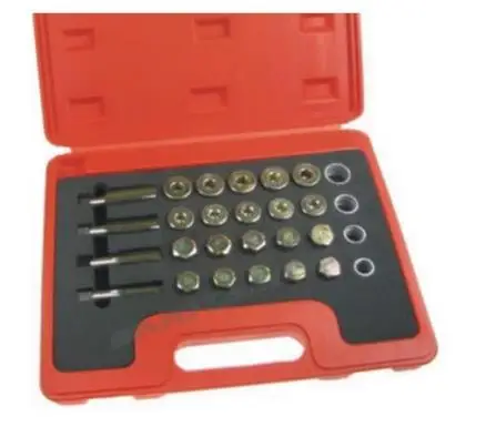 

2pcs DHL Free Oil Drain Plug Sump Bolt Thread Repair Kit 24pc Set M13 - M20 Tap oil pan thread repair tool set Auto repair tool