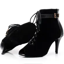 Goettin Jazz/Обувь для девочек на квадратном каблуке; Танцевальная обувь для танго для женщин; подошва из коровьей кожи; современный каблук; Schoenen; флоковые сандалии с пряжкой