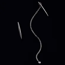 925 пробы серебряные ювелирные изделия милые кисточки асимметричные серьги для женщин серьги Модные ювелирные изделия Brincos