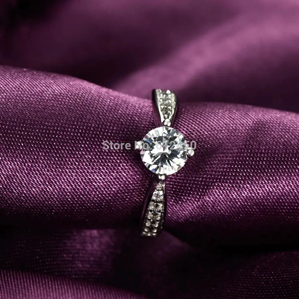 YFN чистый кольца из стерлингового серебра 925 для Для женщин Micro Pave Цирконий Для женщин обручальное кольцо GNJ0031