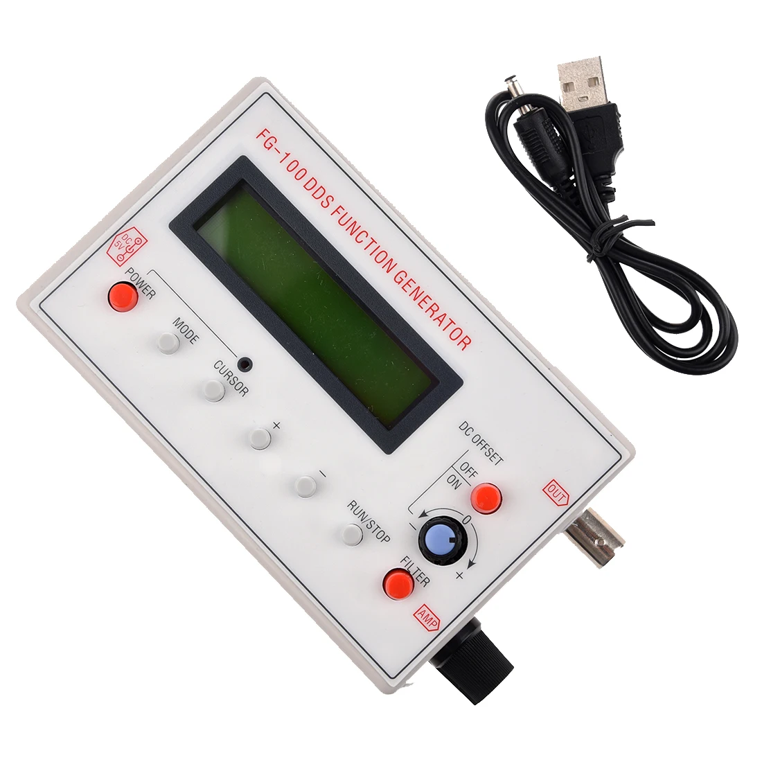 

FSLH-1HZ-500KHz DDS Function Signal Generator Module Sine+e+Square Wave +case