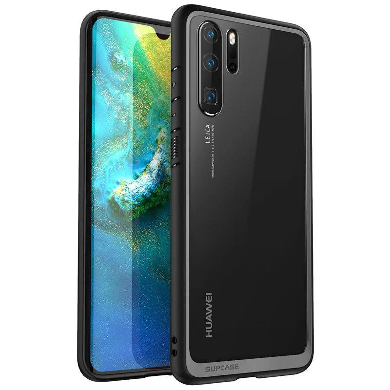 SUP чехол для huawei P30 Pro Чехол 6,4"( выпуск) UB стиль противоударный Премиум гибридный защитный бампер из ТПУ+ прозрачный чехол из поликарбоната - Цвет: Black