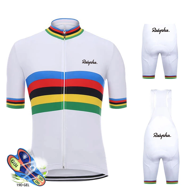 white cycling jerseys