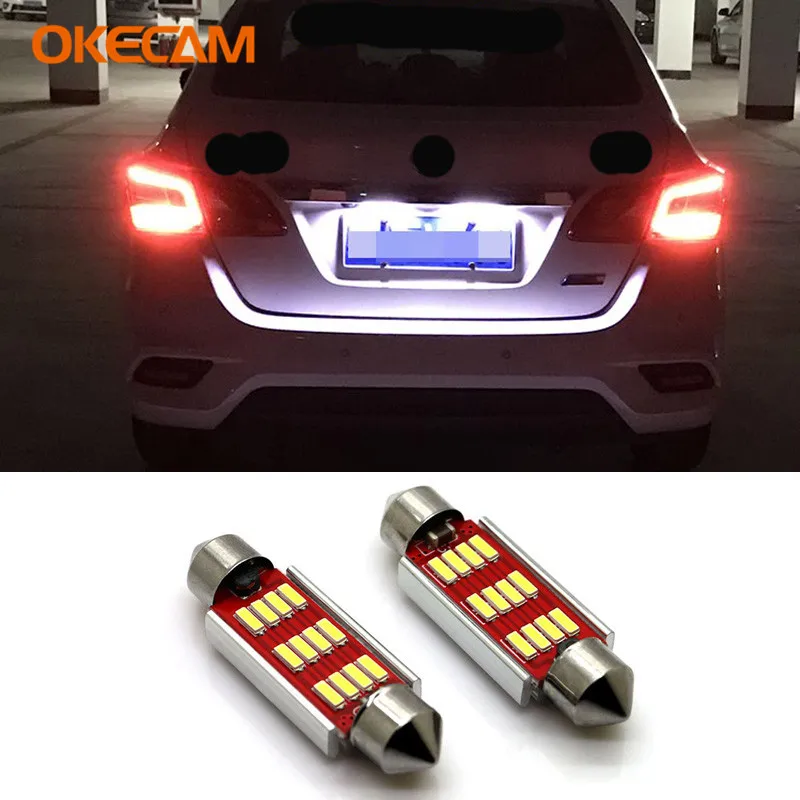 2X CANBUS Festoon 36 мм светодиодный ные лампы C5W 4014 SMD Автомобильная Лицензионная лампа