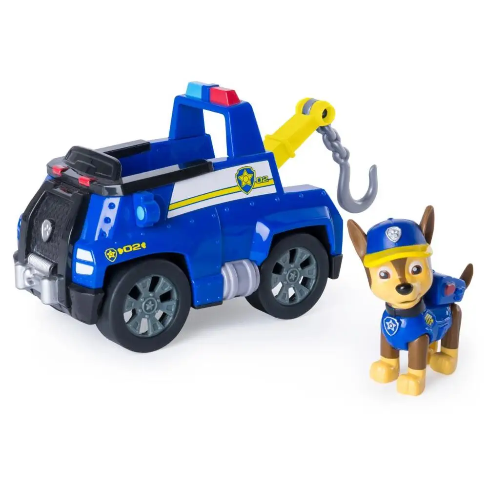 Оригинальной коробке! Подлинный Paw Patrol обезьяна храма Playset трекер Эверест Райдер Аполлон фигурка автомобиля Дети Аниме собачья игрушка - Цвет: chase tow no box