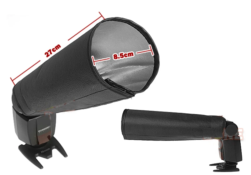 Universal Foldable Speedlight Reflector Snoot Sealed Flash Softbox Diffuser Bender Km 23