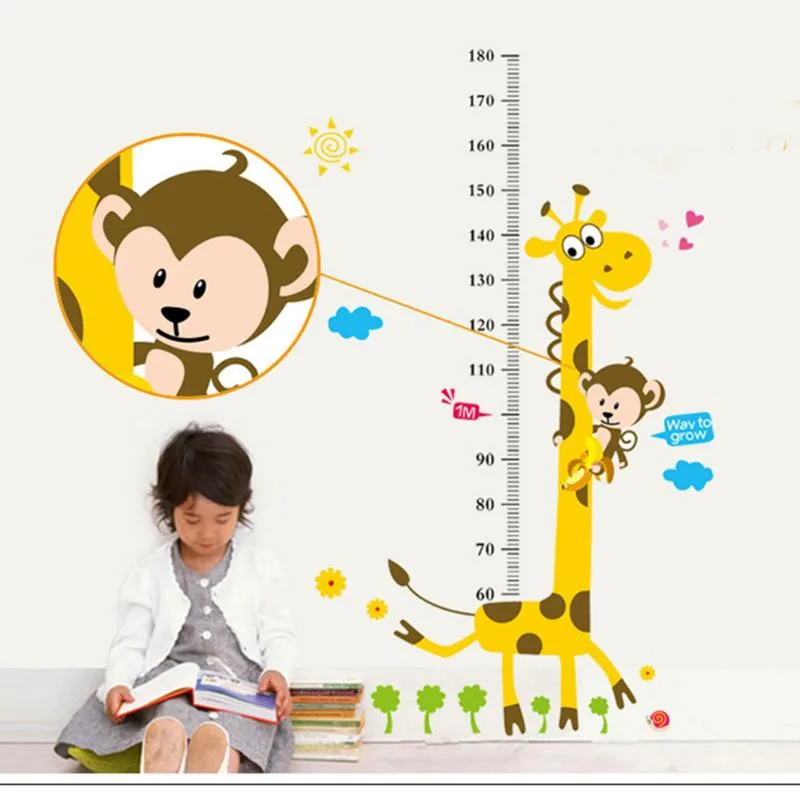 

Height measurement wall sticker cartoon wall decal child baby room kindergarten decoration stickers wall decor room decoration