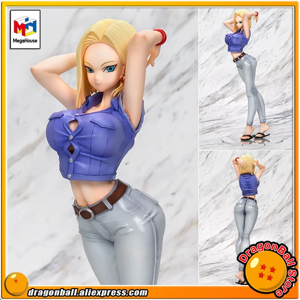 Japan Anime "Dragon Ball Z" Original MegaHouse Dragon Ball Gals Complete Figure Android 18 Ver