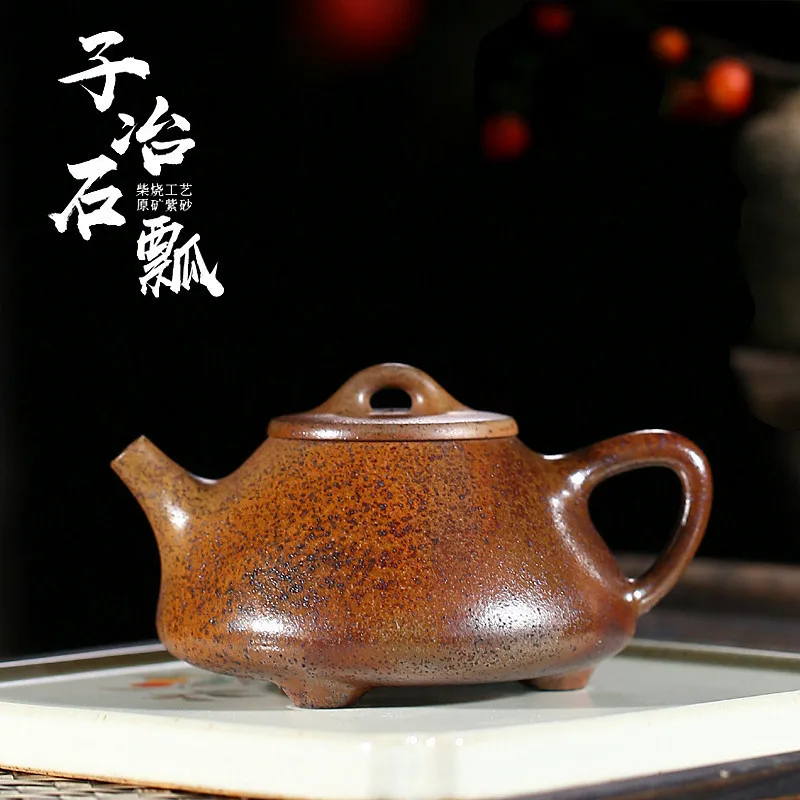 

Burning In Falong Kiln Dark-red Enameled Pottery Teapot Full Manual You Stone Pot High Temperature Fambe Teapot Mixed Batch