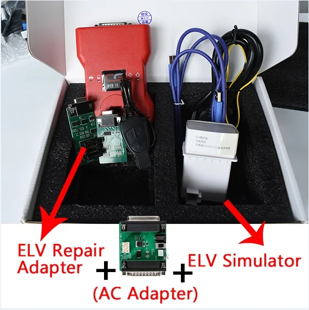 JIUTREE CGDI Prog MB forBenz auto key Программист Поддержка всех ключей прог cgmb с адаптером ELV - Цвет: AC ELV