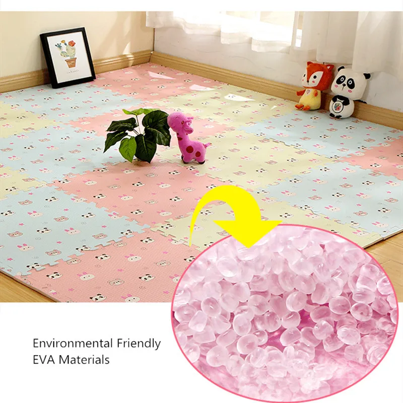 EVA Foam Children s Mat Split Joint Baby Play Mat Puzzle Cartoon Panda Patterns Soft Floor 2