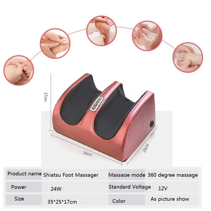 Массажер для ног шиацу для голени, ног, рук, подошва, компрессия, релакс, 4 режима, увеличивает циркуляцию крови, термотерапия