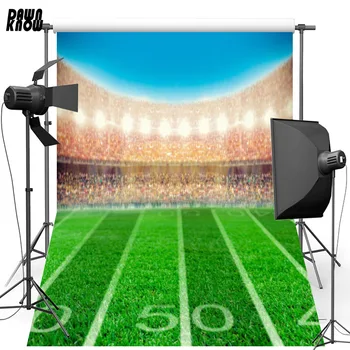 

DAWNKNOW Sports Field Photography Background Grass Court For Children Stadium Photocall Customize Backdrop Photo Shoot G355
