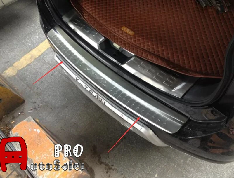 Для Nissan Rogue (X-trail) 2014-15 16 Задний Внешний и внутренний бампер из нержавеющей стали