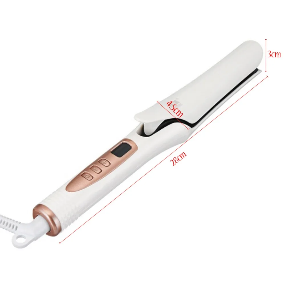 2-in 1 LED Display Dry/Wet Hair Straightening Iron 4D Vapor Steam size