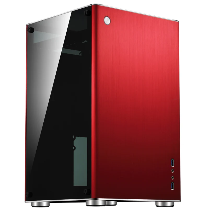 Компьютерный корпус Jonsbo VR1 закаленное стекло HTPC Mini ITX алюминиевый с поддержкой 3 5