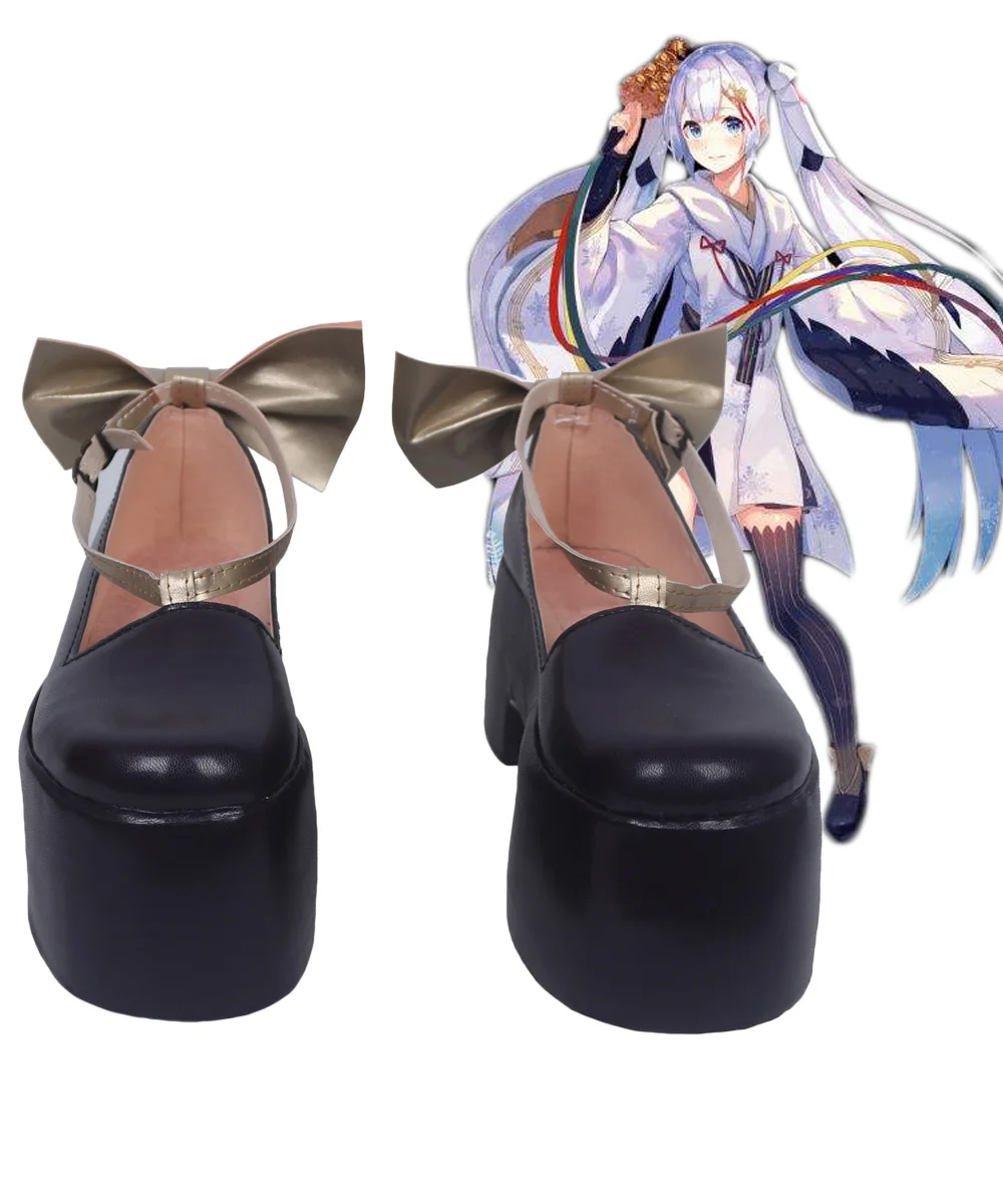 

VOCALOID 2018 Winter Festival Snow Miku Cosplay Shoes Boots Custom Made