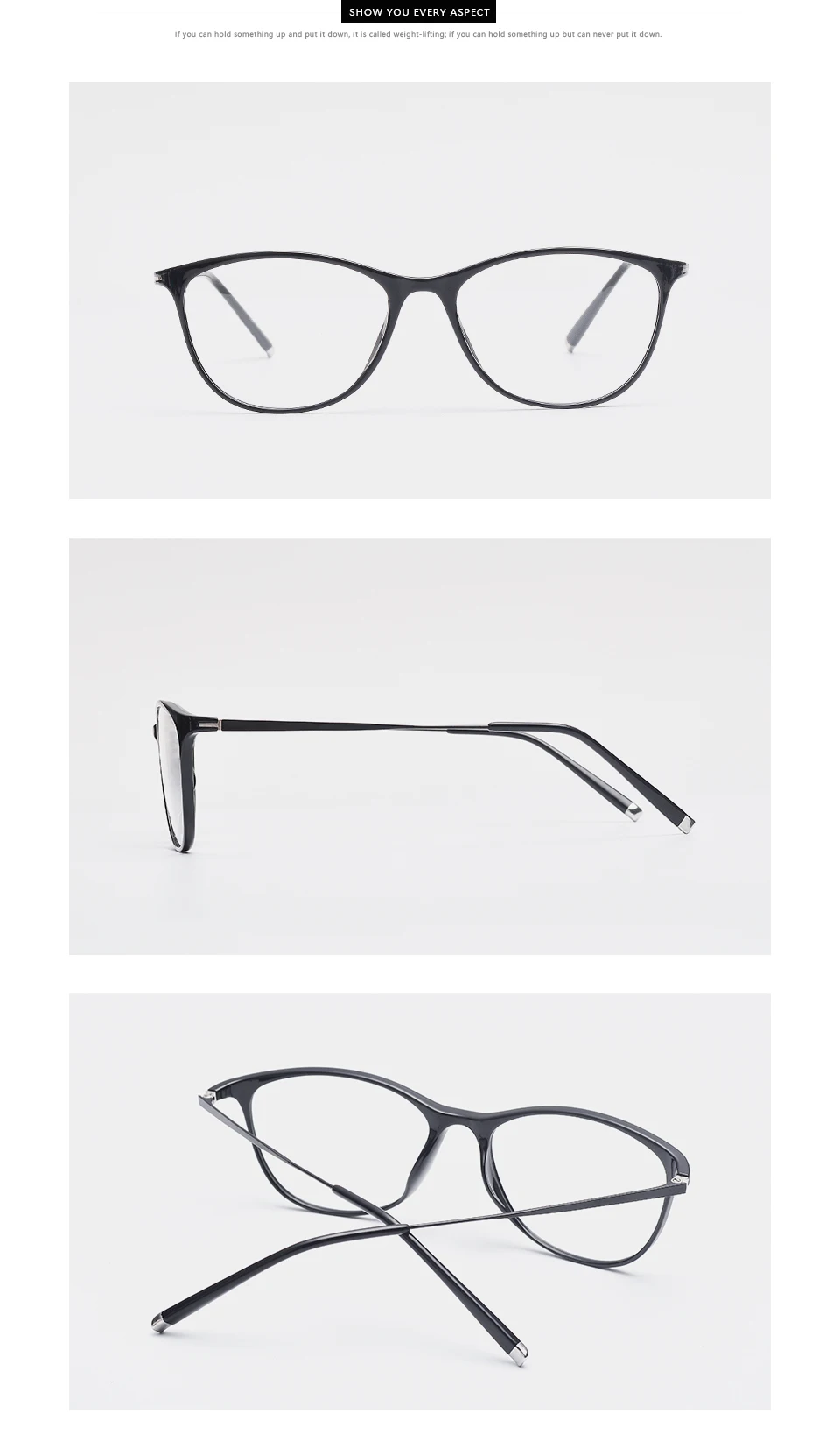 TR90 Женские оправы для очков, круглые очки для близорукости, брендовая прозрачная дизайнерская оправа для оптических очков# YX0267-1
