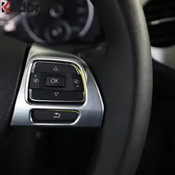 Для Volkswagen VW Tiguan 2013 2014 2015 ABS Матовый руль рамки панель украшения крышка отделка автомобиля салонные аксессуары