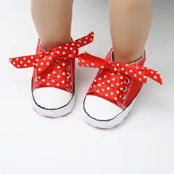В горошек Детские ботинки для девочек весна холст красная лента милая детская обувь новорожденных обувь для малышей отправить бесплатно