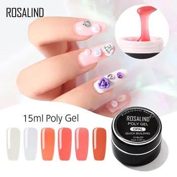 

New ROSALIND 15ml/bottle Nail Gel Tips Extension Camouflage Builder Gel Lack Glue Nail Extension DIY Nails Design