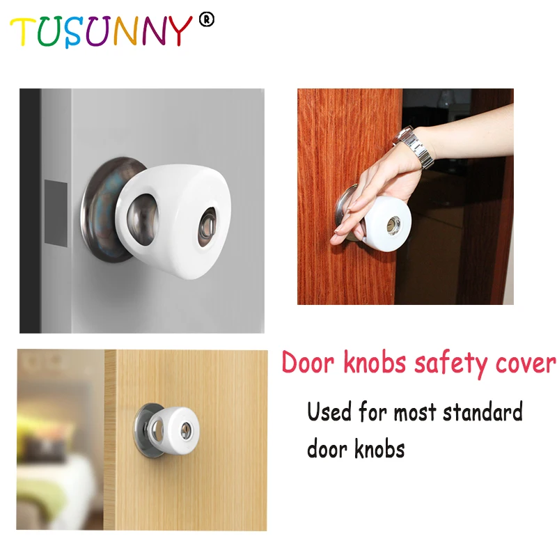 Tusunny 4pcs Wholesale Baby Safety Rubber Door Knob Covers Door