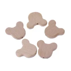 5 шт. медведь бука, бусины для кормящих браслет DIY Прорезыватели для зубов игрушки аксессуары