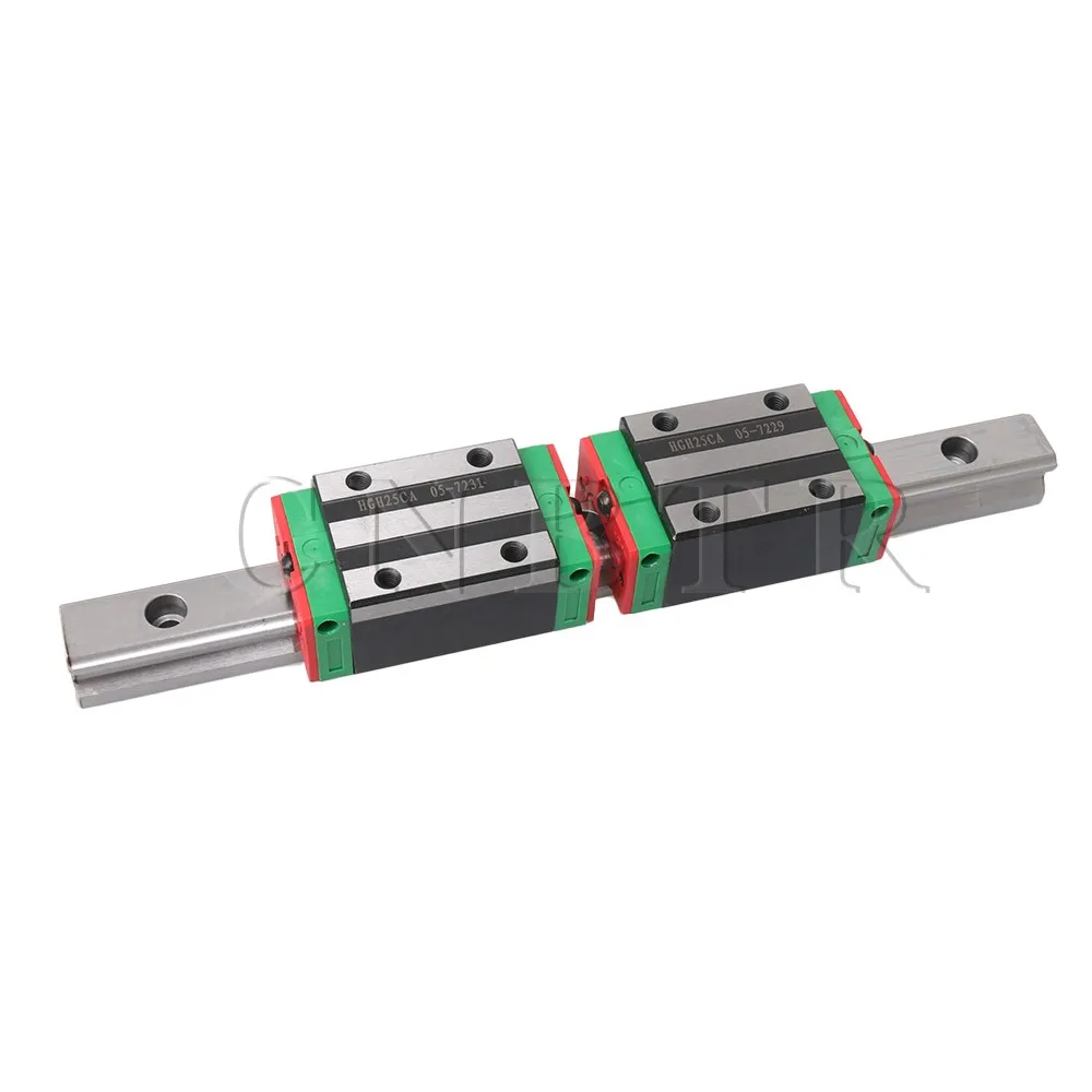 

CNBTR 300x23x22mm Bearing Steel HG25 Linear Motion Guide & Rail Sliding Block Carriage for Machine Tools Large Machinery