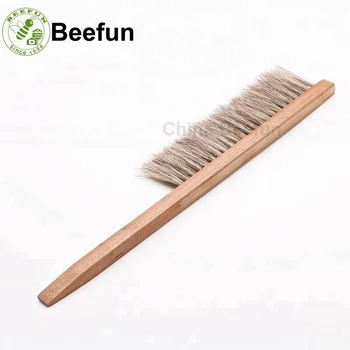 

Beefun Double Rows Horse Hair Bee Brush Wooden Handle Horse Bristles Brushes for Bee Hives Bee Keeping Tools