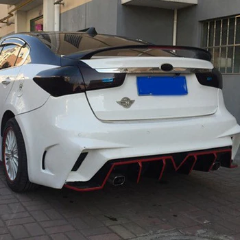 

2013 2014 2015 2016 K3 Cerato ABS Plastic Unpainted Primer Gray Auto Car Rear Wing Trunk Spoiler With Light for Kia Cerato K3