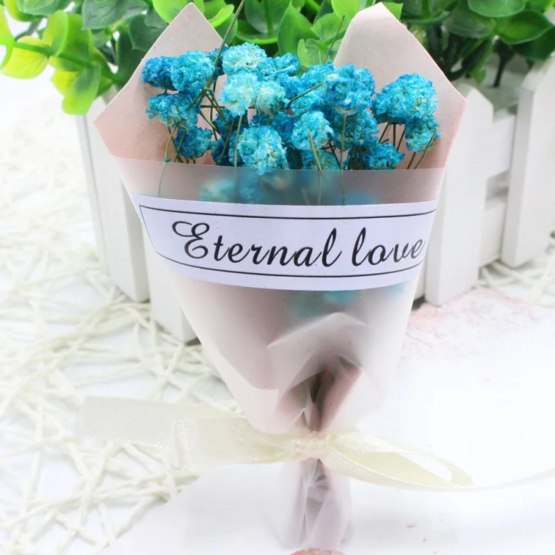 

Small Fresh Mini Dried Bouquet Lavender Flower Forget-me-not Bouquet Natural Dried Flower Wedding Decorative Flowers Home Decor