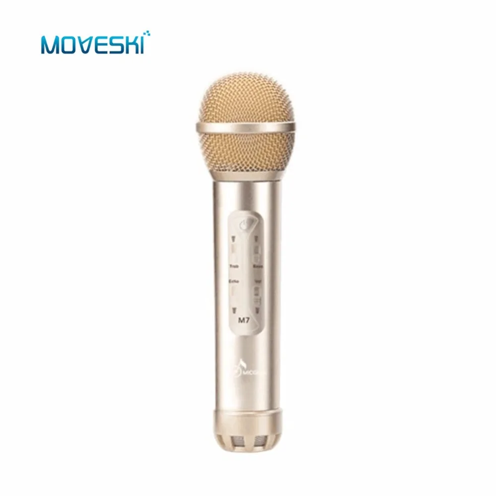 Moveski M7 Wireless Karaoke Microphone Stereo Bluetooth KTV Player font b Smartphone b font Microphone Speaker