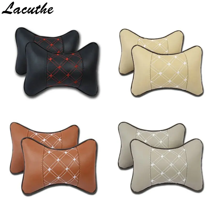 1 pcs Perforating Design Artificial Leather Hole digging Car Headrest