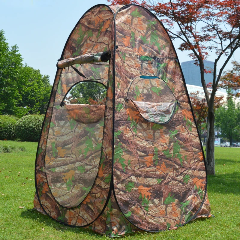 2 стороны окна портативный Душ конфиденциальности Туалет Кемпинг всплывающие палатки камуфляж/УФ функция походная раздевалка Палатка/Фотографическая палатка