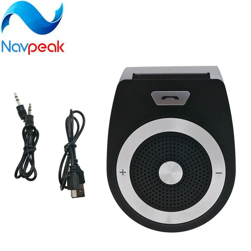 

50pcs/lot Bluetooth Hands Free Kit Phones Audio Receiver Sun Visor Car Kit Multipoint Wireless Connection for iPhone Smartphone