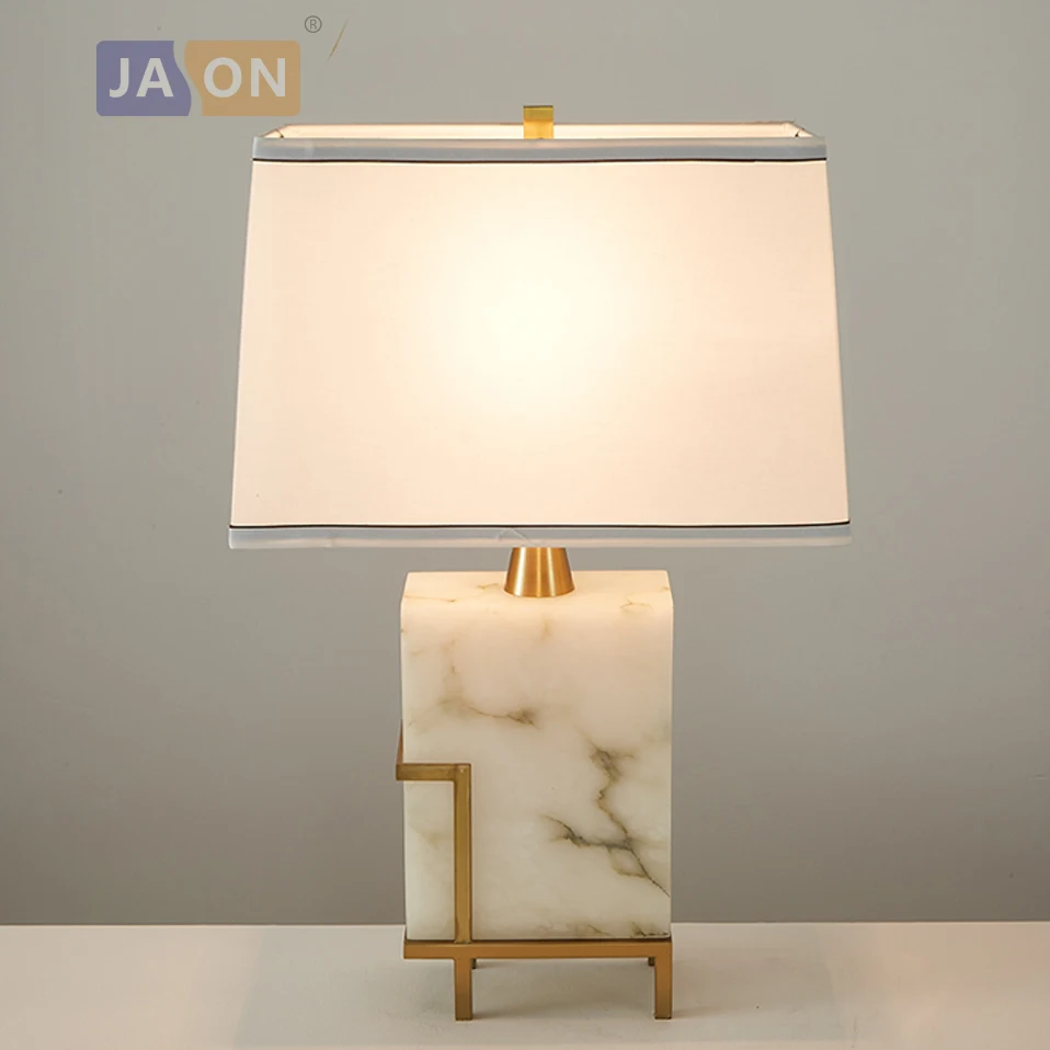 marble and gold lamp