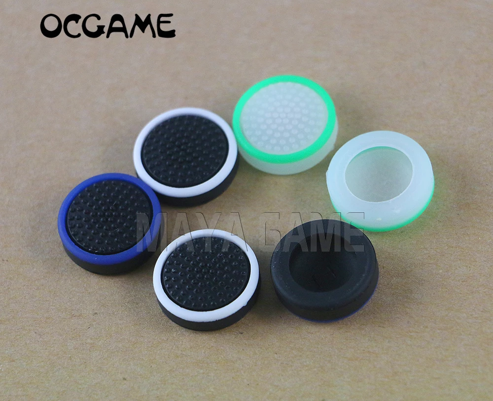OCGAME 300pcs/lot colorful Luminous Silicone Cap Thumb Stick Joystick