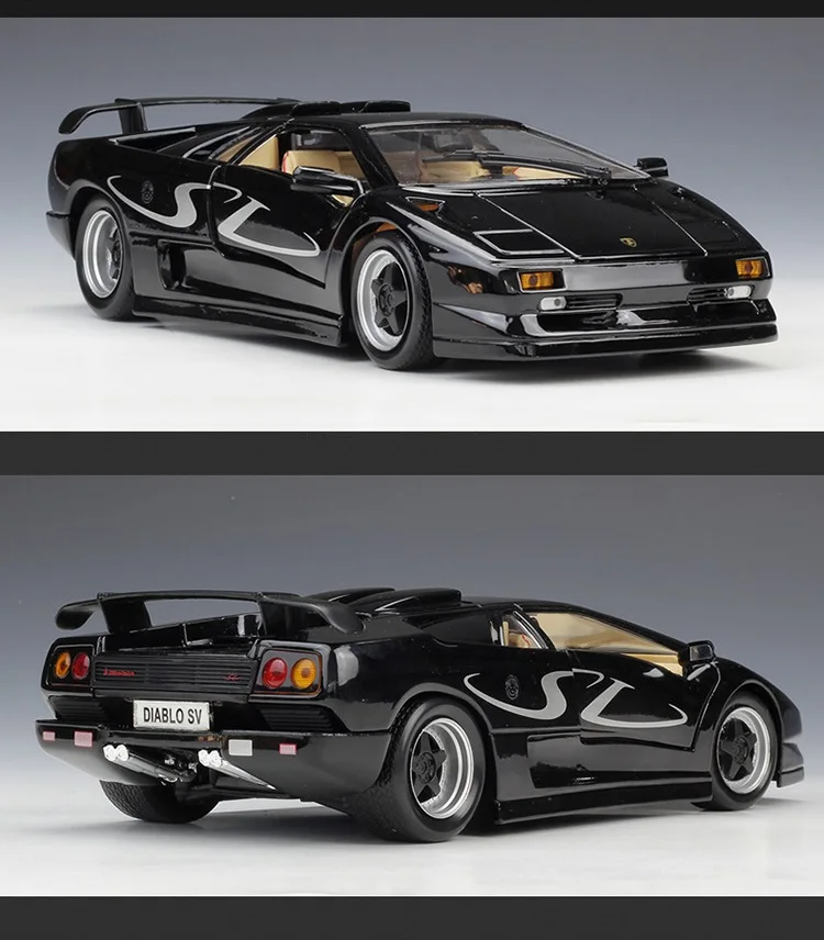 1:18 Maisto Lamborghini Diablo SV черная литая модель автомобиля