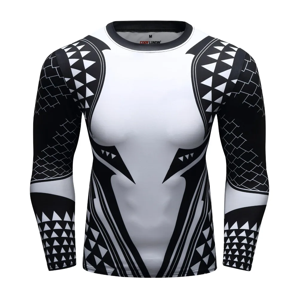 

Aquaman Compression Shirt Man 3D Printed T shirts Men 2018 Latest Comics Cosplay Costume Long Sleeve Tops For Male Fitness Cloth