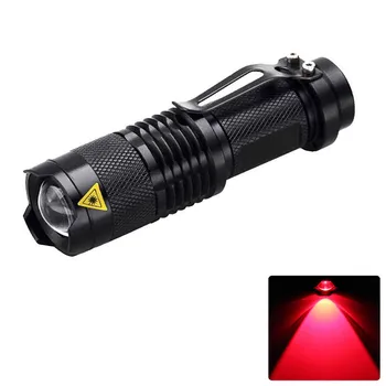 

Red Light mini LED Flashlight Zoomable Flashlight Torch 3-Mode Red LED Flahlight Torchlight LED Lamp Torch (AA/ 14500)