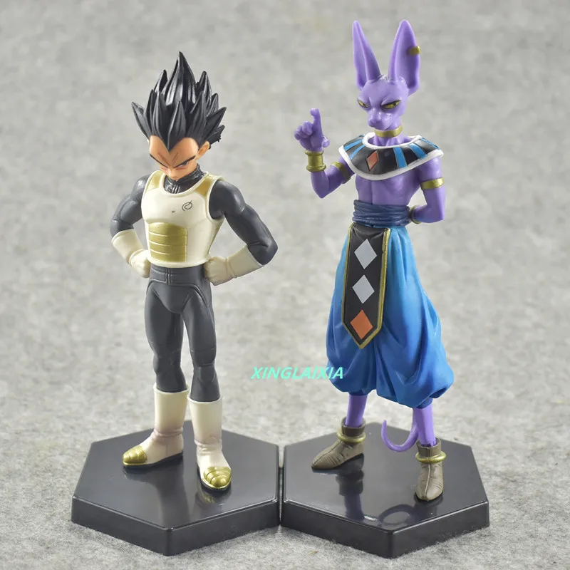 

2 Pcs/set Dragon Ball Z Anime Hakaishin Birusu & Saiyan Vegeta PVC Action Figure Collectible Model Toy Gift 17CM